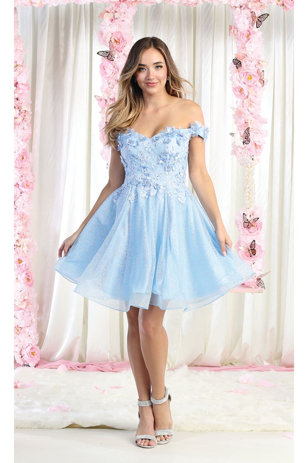 Buy Sky Blue Short Prom Dresses Puffy Ball Gown Homecoming Dress GM185 –  MyGirlProm.com